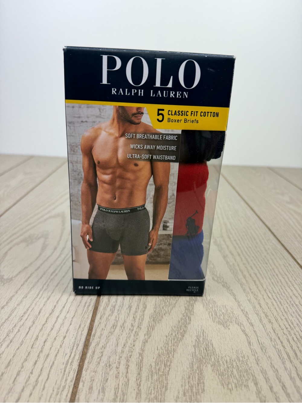 Polo Ralph Lauren Men's 5 Pack Classic Fit Cotton Boxer Briefs MED Multi $69.50